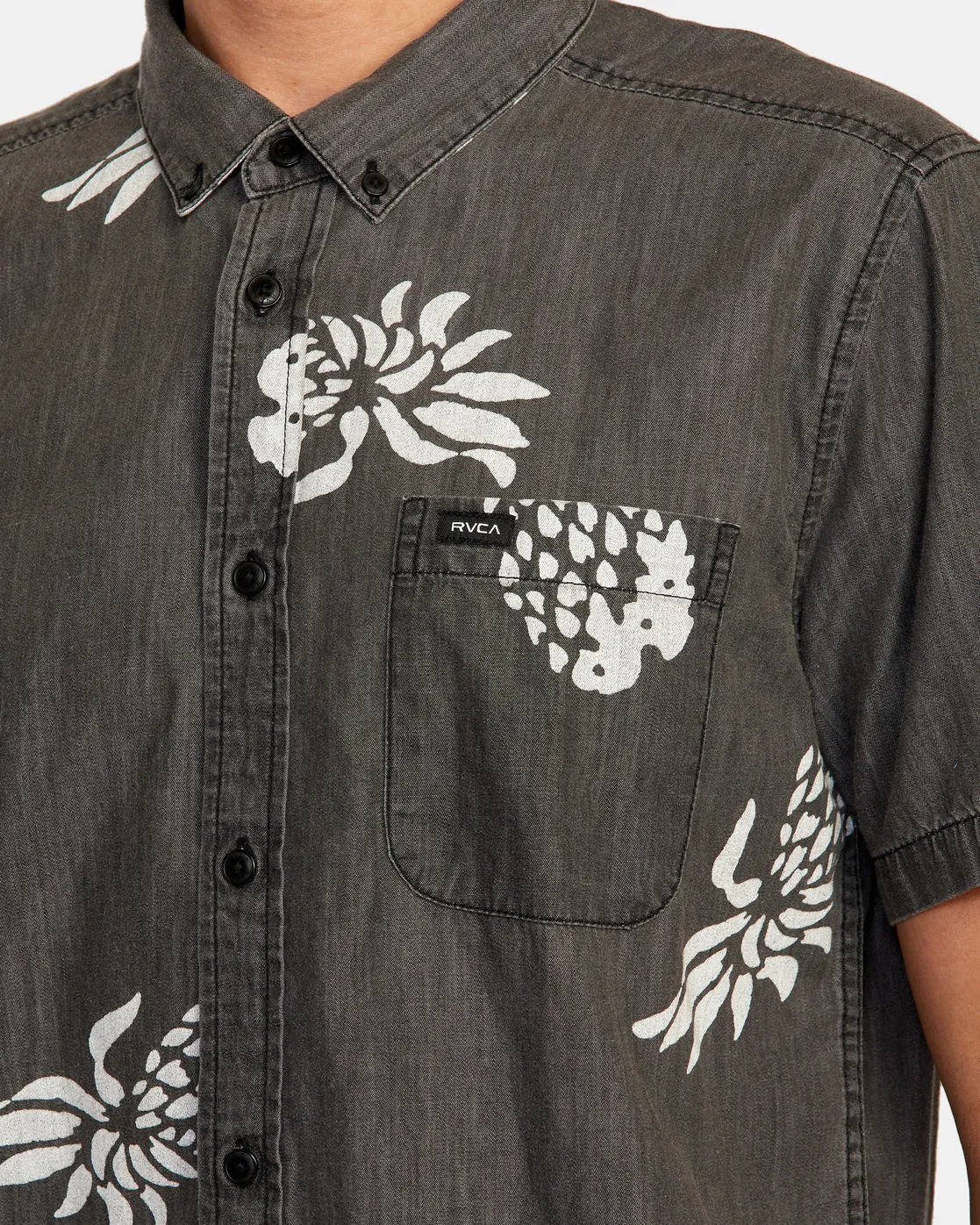 Neo Denim Short Sleeve Shirt - Black