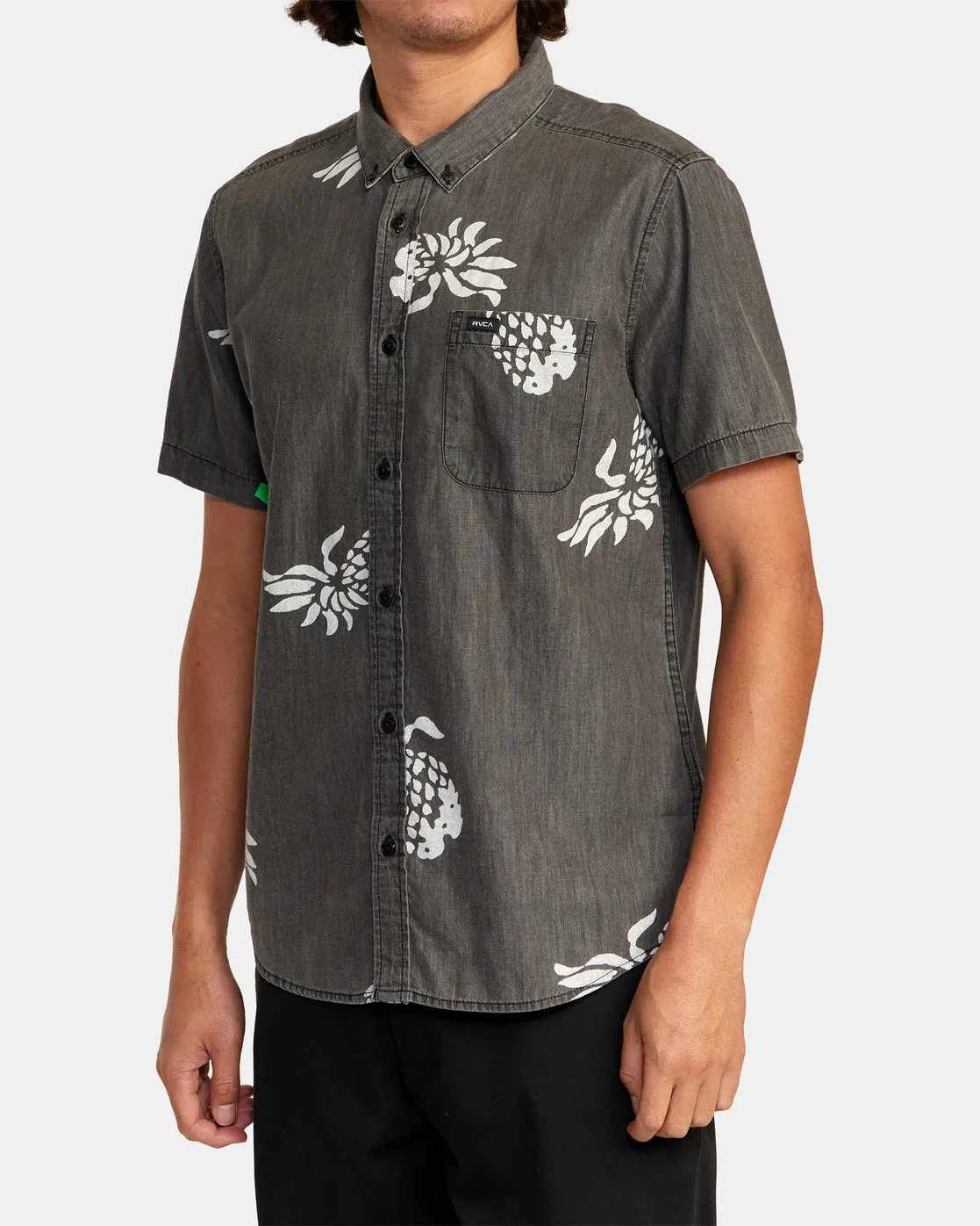 Neo Denim Short Sleeve Shirt - Black