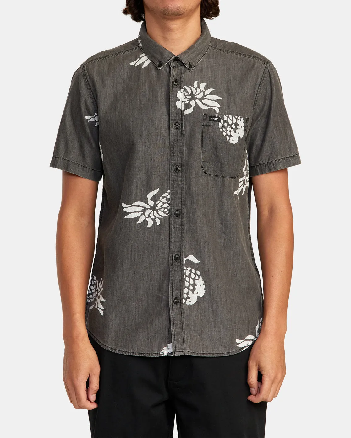 Neo Denim Short Sleeve Shirt - Black