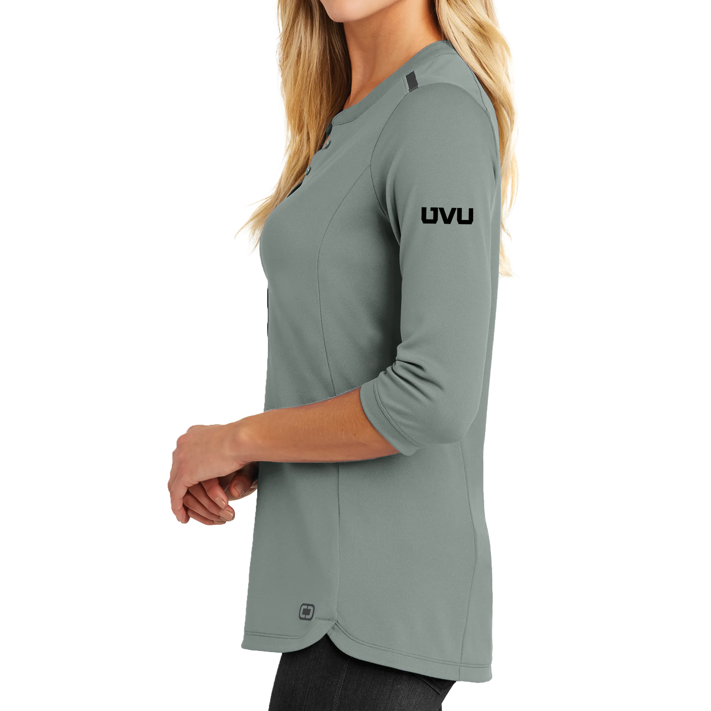 OGIO Ladies Fuse Henley- Mono Emb
