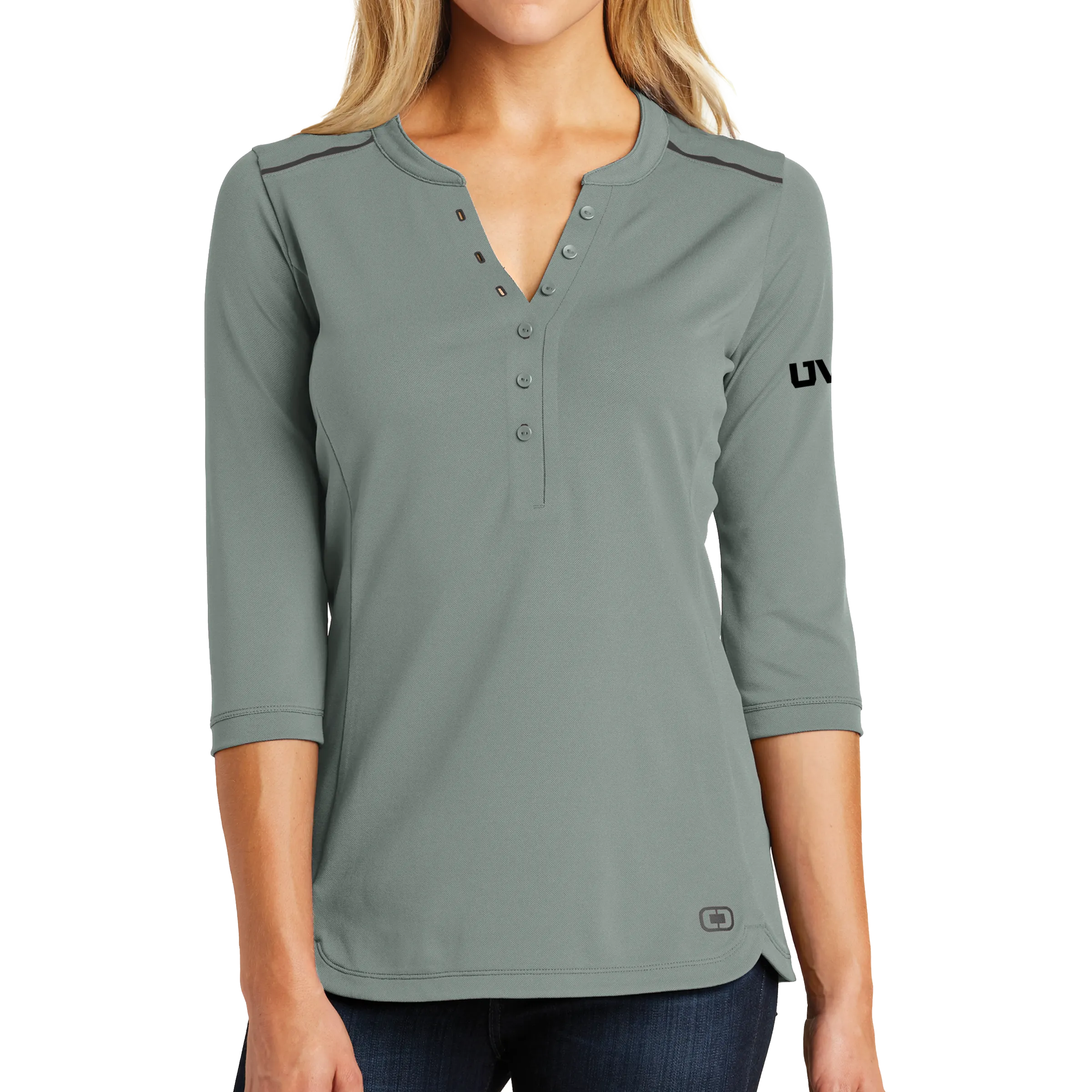 OGIO Ladies Fuse Henley- Mono Emb
