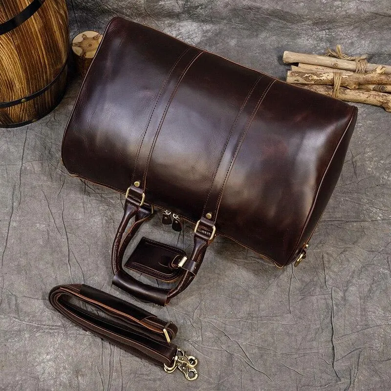 Piers Crazy Horse Leather Duffel Bag