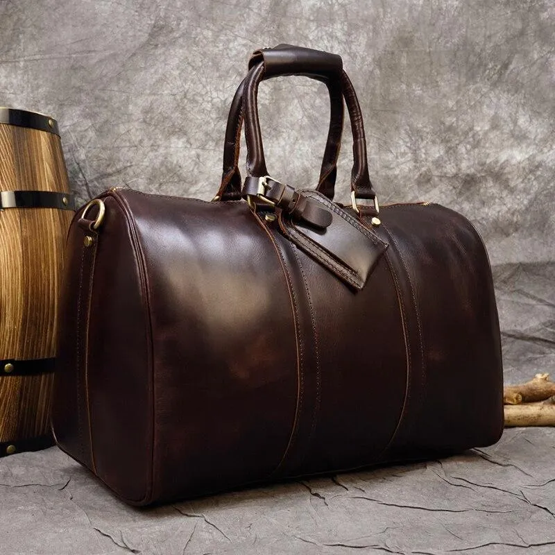 Piers Crazy Horse Leather Duffel Bag