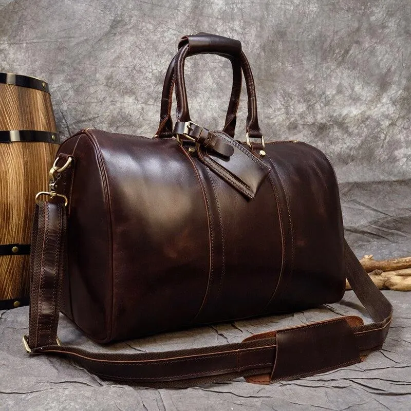 Piers Crazy Horse Leather Duffel Bag