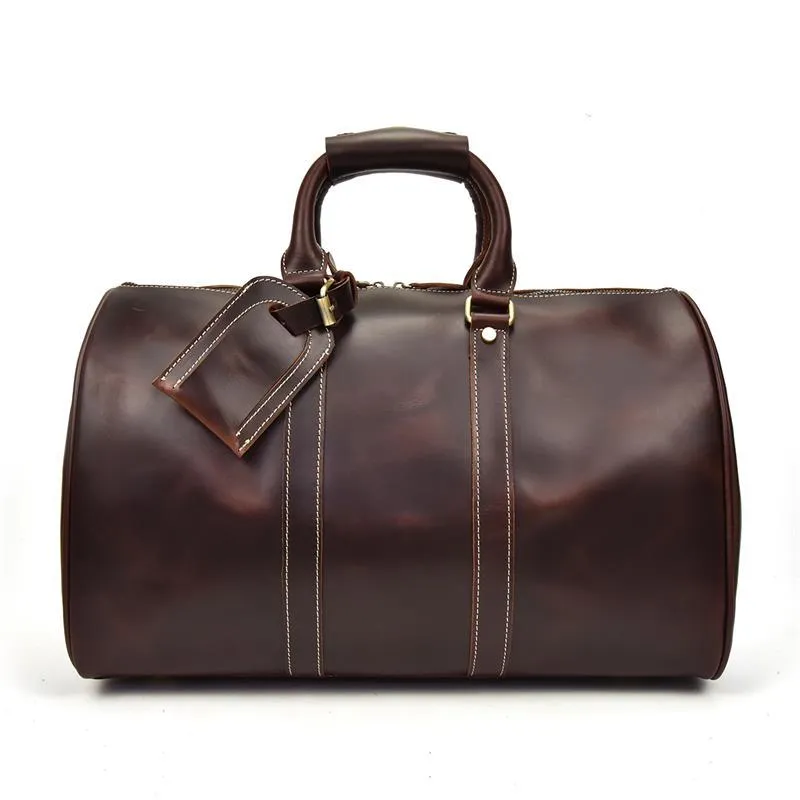 Piers Crazy Horse Leather Duffel Bag