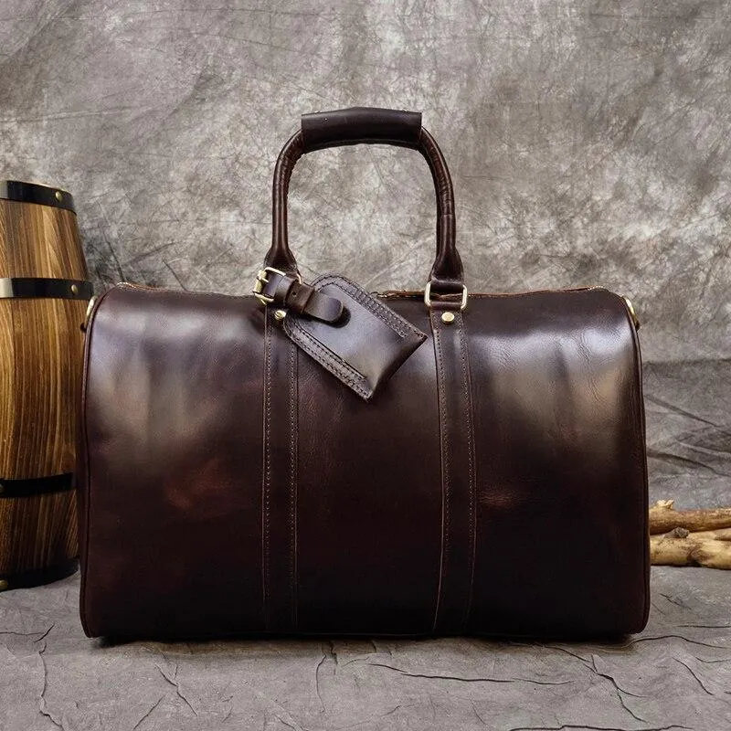 Piers Crazy Horse Leather Duffel Bag