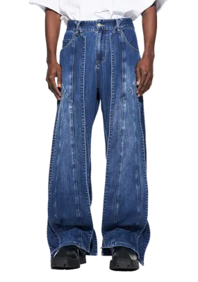 PSYLOS1 Two Color Washed Jeans