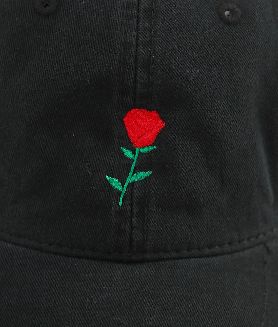 Rose Embroidered Womens Dad Hat