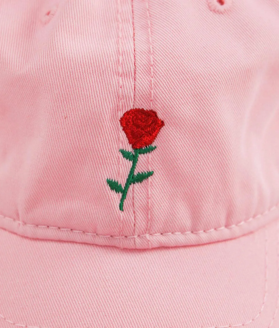 Rose Embroidered Womens Dad Hat