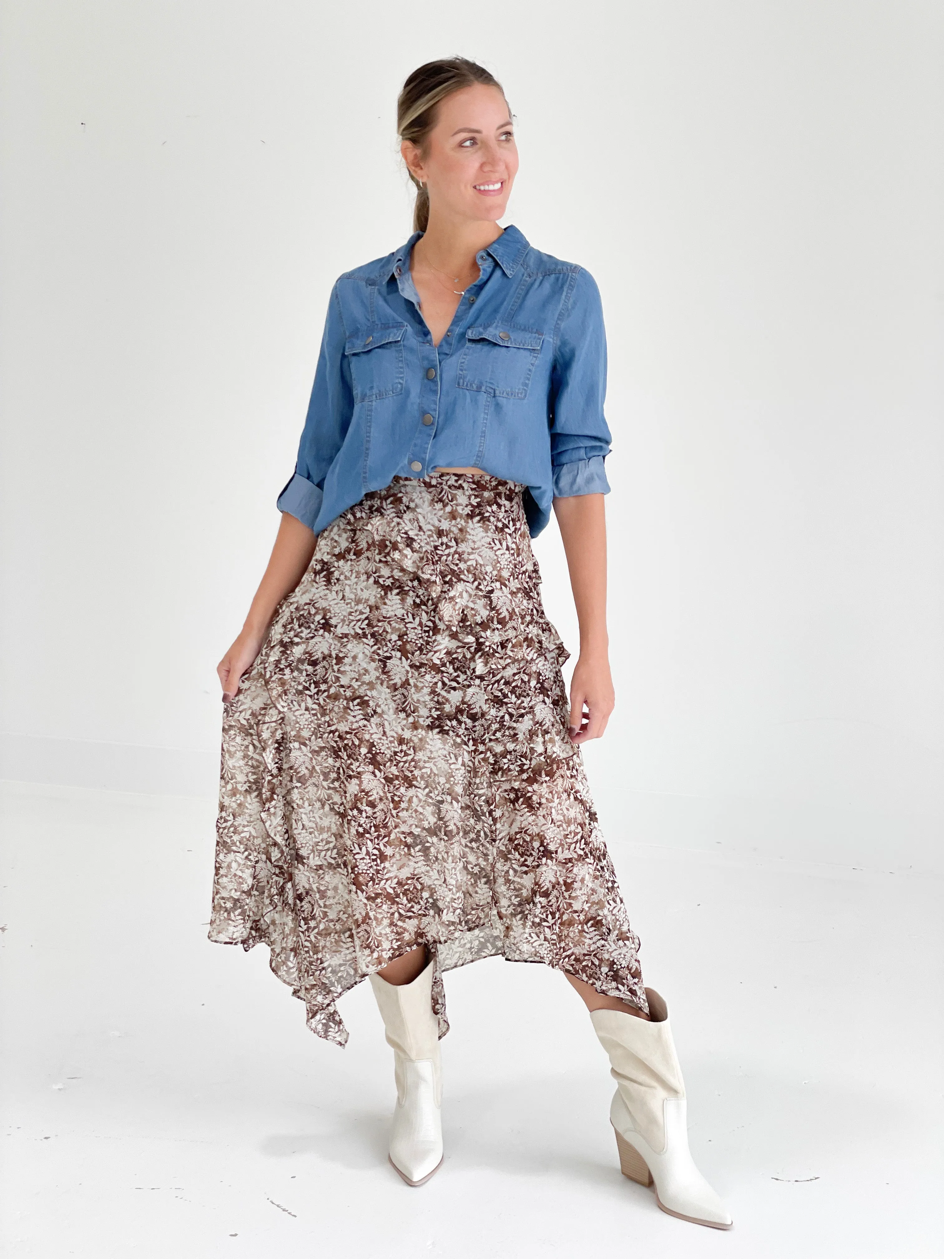 Susie Chambray Top