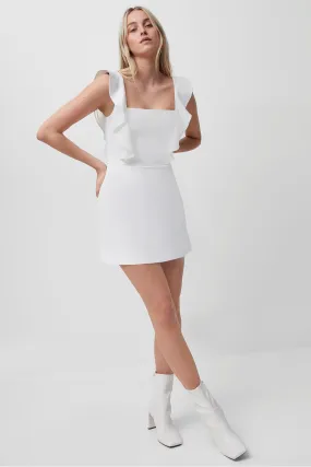 Whisper Square Neck Ruffle Dress