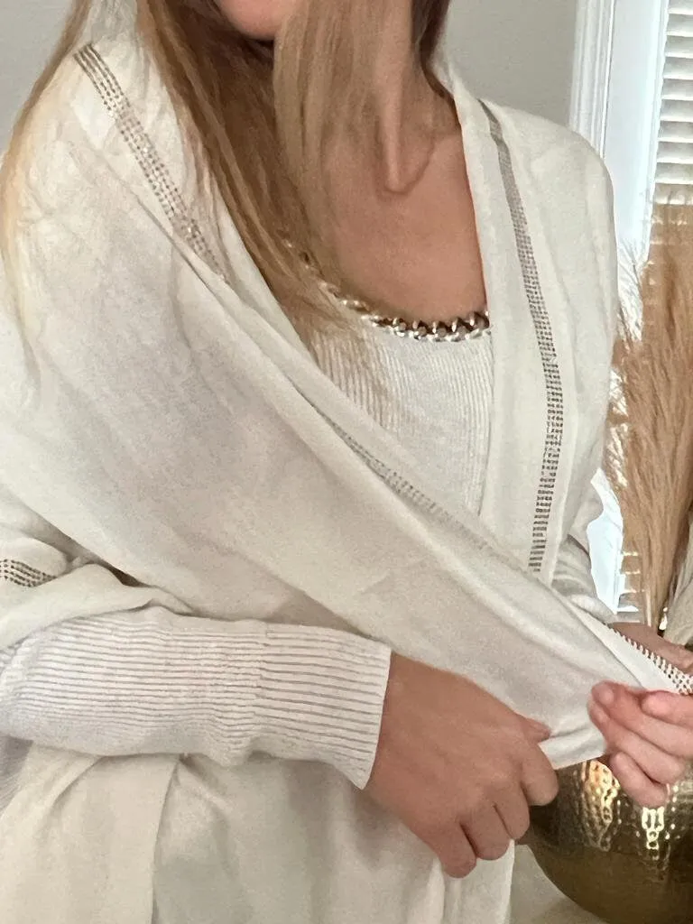 White Scarf, Super Soft Scarf For Her, Elegant Shawl For Formal Events, Women's Fashion, Gift For Wife, Birthday Gift In a Box For Her